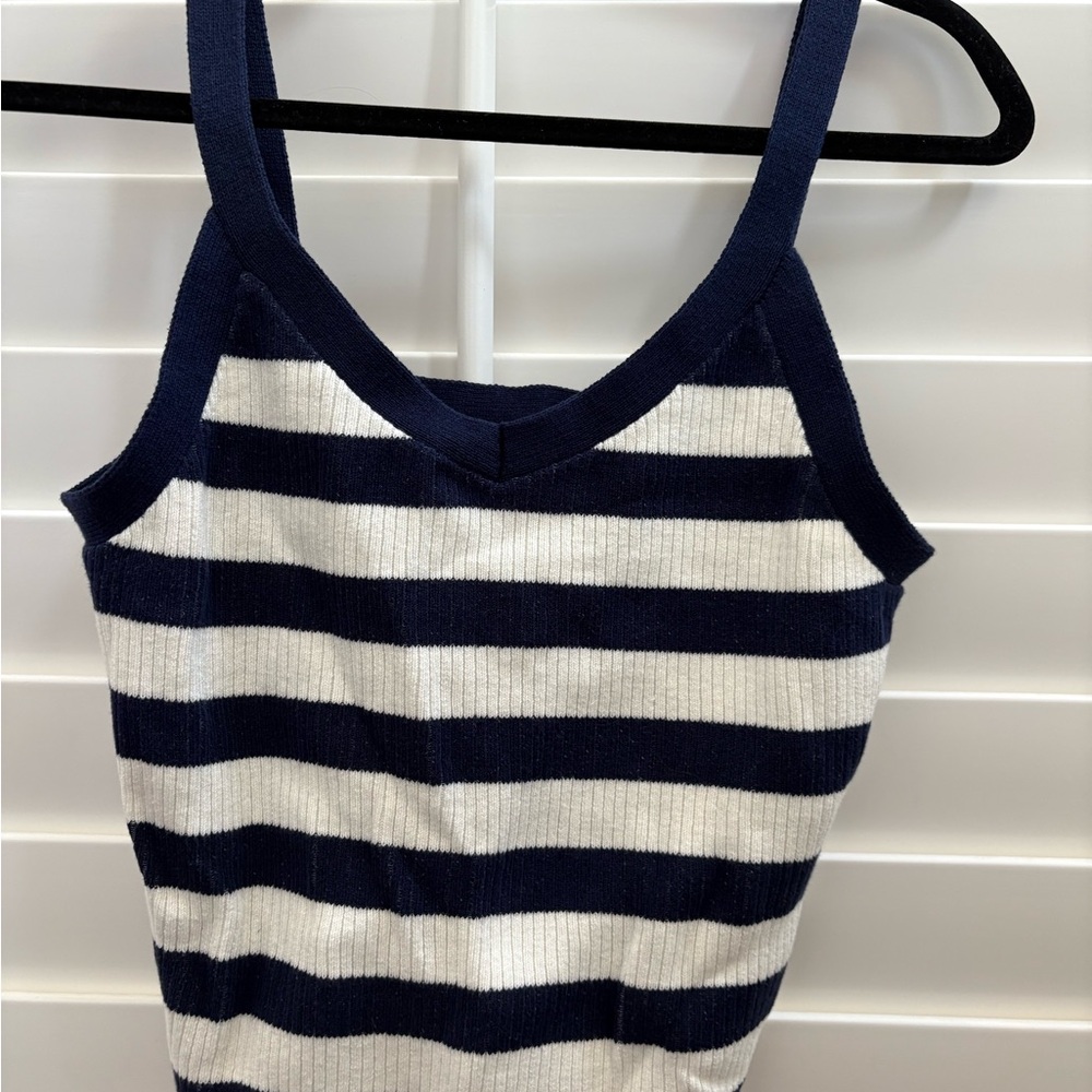 NWT Universal Thread Navy and White Striped Tank Top